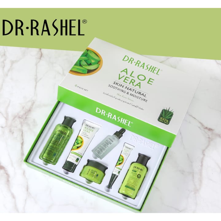 DR.RASHEL ALOE VERA SKIN NATURAL S00THING & MOISTURE 6 PIECE SET