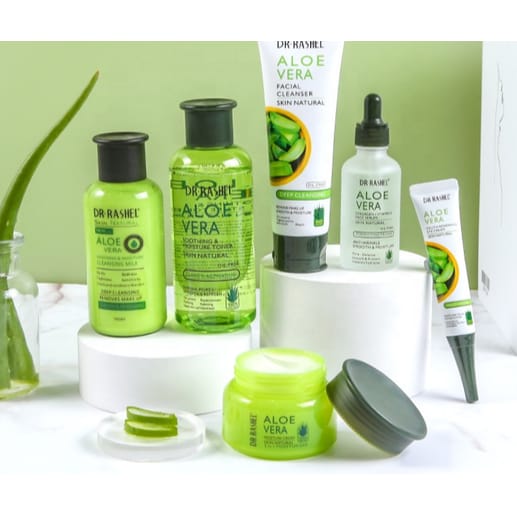 DR.RASHEL ALOE VERA SKIN NATURAL S00THING & MOISTURE 6 PIECE SET