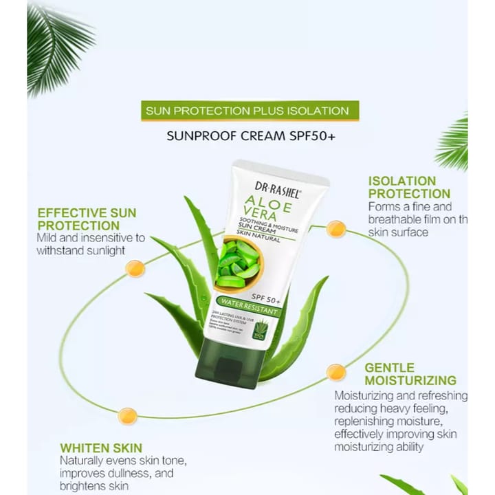 DR.RASHEL ALOE VERA SKIN NATURAL S00THING & MOISTURE 6 PIECE SET